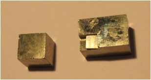 Photo de cubes de pyrite