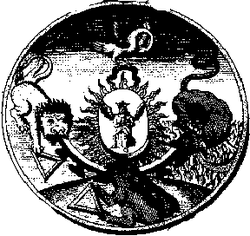 Ancienne gravure illustrant la pierre philosophale